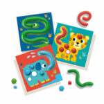 Set creativ copii cu plastilina si cartonase cu animale SES - imagine 3