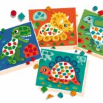 Set creativ copii Invat sa creez tablouri cu mozaic dinozauri SES - imagine 3