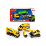 Set utilaje constructii din 3 masini 18cm Dickie auto