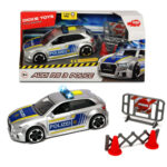Masina Politie Audi RS3 cu acces,sunete si lumini 15cm Dickie auto