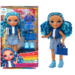 Papusa Sapphire Bradshaw Rainbow High seria Littles (albastru)