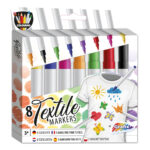 Set 8 markere pentru textile GRAFIX