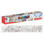 Rola hartie pentru colorat cu imprimeu 2,5mx42cm+6 creioane de colorat Grafix - imagine 2