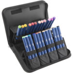 Set 24 markere Nassau Fine Art in penar textil cu fermoar GRAFIX - imagine 3