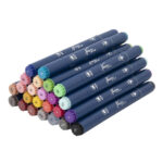 Set 24 markere Nassau Fine Art in penar textil cu fermoar GRAFIX - imagine 2