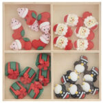 Set Figurine de Craciun 24 buc. In cutie lemn. GRAFIX