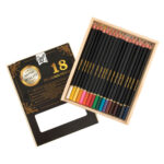 Set 18 creioane colorate in caseta de lemn Premium Craft Sensations GRAFIX - imagine 2
