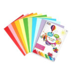 Set 40 bucati hartie colorata 110 gr in 10 culori GRAFIX - imagine 2