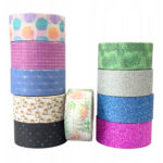 Set 10 buc banda adeziva diferite modele Craft Seansations CraftID GRAFIX - imagine 2