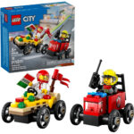 Pachet de curse Furgoneta de pizza vs. autospeciala de pompieri CITY LEGO 60458