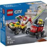 Pachet de curse Furgoneta de pizza vs. autospeciala de pompieri CITY LEGO 60458 — изображение 2