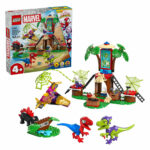 Infruntarea dintre dinozaurii Spidey si Gobby la casa-sediu din copac MARVEL LEGO 11200