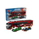 Camion F1 cu masinile F1 RB20 si AMR24 CITY LEGO 60445