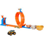 Set de joc Hot Wheels Monster Trucks Loop & Flip Trophy Challenge Mattel - imagine 2