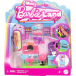 Set de joc Mini Barbie Land Casuta Cu Papusa Mini , Mobilier si Accesorii Mattel