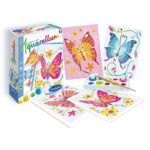 Set de creatie Pictura pe numere mini Fluturi Aquarellum SentoSphere