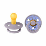 Set 2 suzete rotunde din latex BIBS Studio Colour 0-6 luni Jasmine/Fossil Grey Mix 0-6 luni BIBS