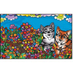 Mapa cu  Pictura pe Velvet Caini Colorvelvet - imagine 2