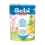 Terci  de grau cu lapte, mere si banan 6+luni 200g Bebi Premium