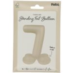Balon Folie72cm Creamy Latte Cifra 7 cu baza Folat - imagine 2