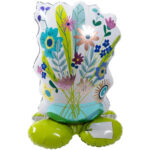 Balon Folie Flori 57x80cm cu baza Folat