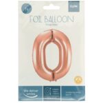 Balon Folie 86cm Rose Gold Cifra 0 Folat - imagine 2