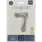 Balon Folie 86cm Argintiu Cifra 7 Folat — изображение 2