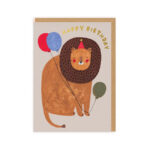 Felicitare -Balloons and Lion Birthday Card OHH DEER