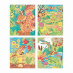 Pictura acuarela accente aurii gradina JANOD - imagine 3