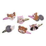 Set 6 agrafe cu sclipici Pretty Forest JANOD - imagine 2