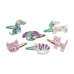 Set 6 agrafe cu sclipici Little Pets JANOD - imagine 2