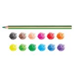 Set creioane colorate Supercolor Triangular 12 buc. 5mm Carioca - imagine 2