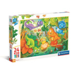 Puzzle Maxi Oaza fericita a dinozaurilor 24 piese CLEMENTONI