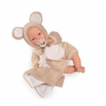 Papusa bebe interactiva BIMBA 37 cm in salopeta ursulet Antonio Juan - imagine 2