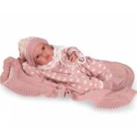 Papusa Nou-nascut Erika in costum cu inimi 42 cm Antonio Juan