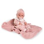 Papusa Nou-nascut Erika in costum cu inimi 42 cm Antonio Juan - imagine 2