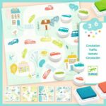 Joc creativ cu stampile Trafic Djeco