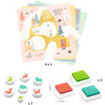 Joc creativ cu stampile Animale din padure, Djeco - imagine 2