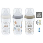 Sticluta Perfect match plastic 260ml+tetina silicon (M) 3-12 luni NUK