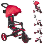 Tricicleta 4 in 1 Explorer pliabil Trike Red GLOBBER