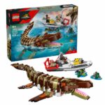 Misiune cu barca pe urmele unui Mosasaurus Jurassic Lego 76974