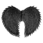 Aripi pentru costum de inger negru BOLAND