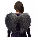 Aripi pentru costum de inger negru BOLAND - imagine 3