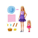 Set de joc  Barbie Family & Friends, Picnic Cu 2 Papusi si 9 Piese MATTEL