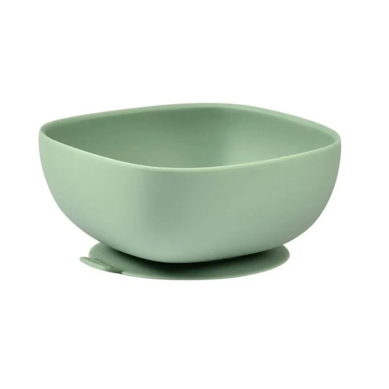 3384349135478 Bol silicon cu ventuza Beaba Sage Green Beaba - imagine 1